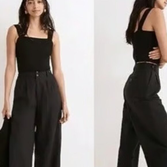 MADEWELL HARLOW WIDE LEG PANTS TROUSER DEEP INDIGO NAVY $120 NEW 12 - Picture 9 of 14